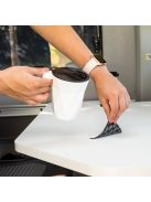 Cana de cafea magnetica din plastic + capac + suport