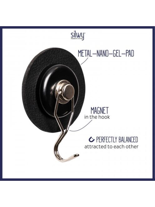 Carlig magnetic rotativ „The One” cu suport negru